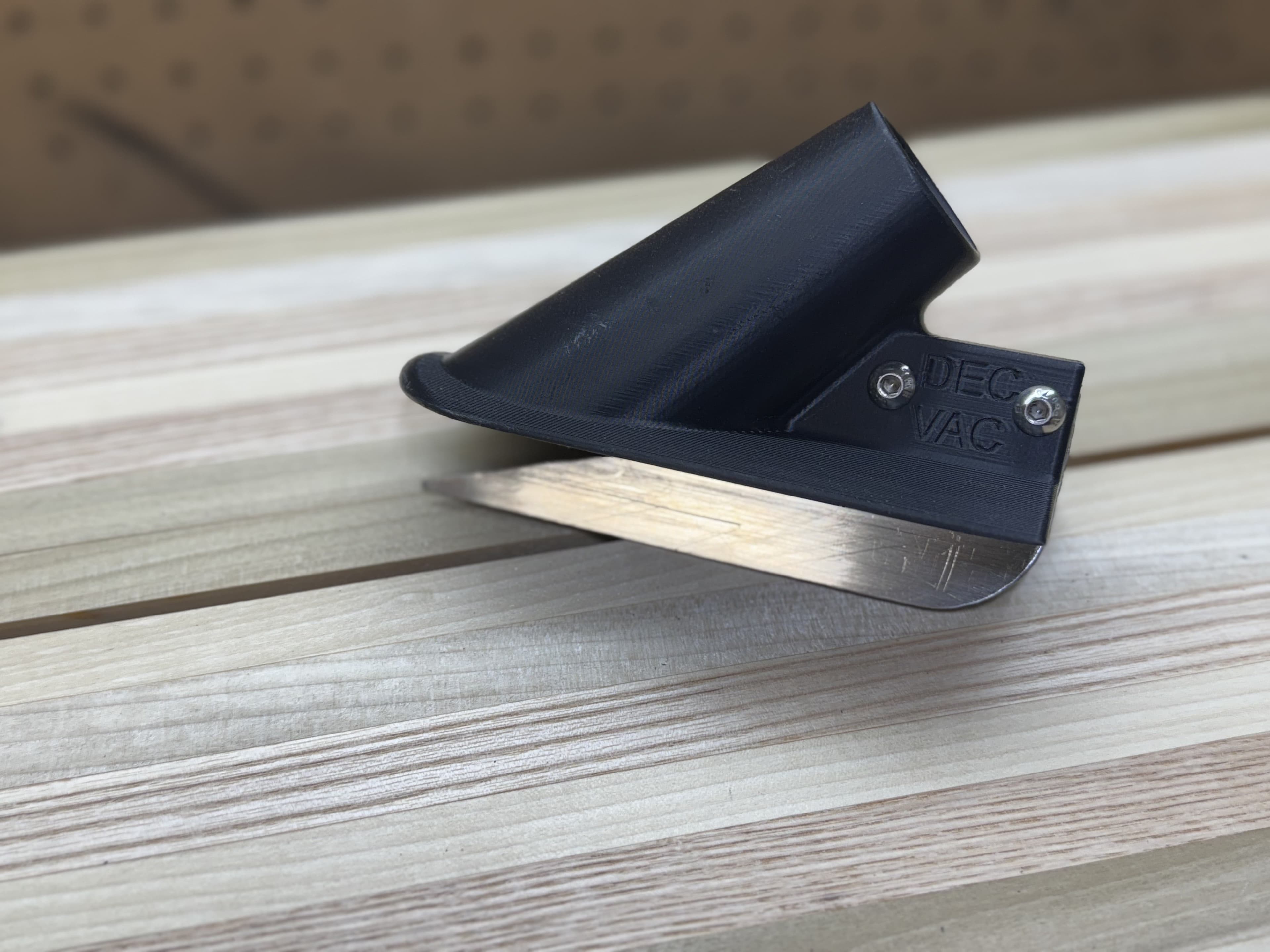 DEC VAC cleaning a deck gap
